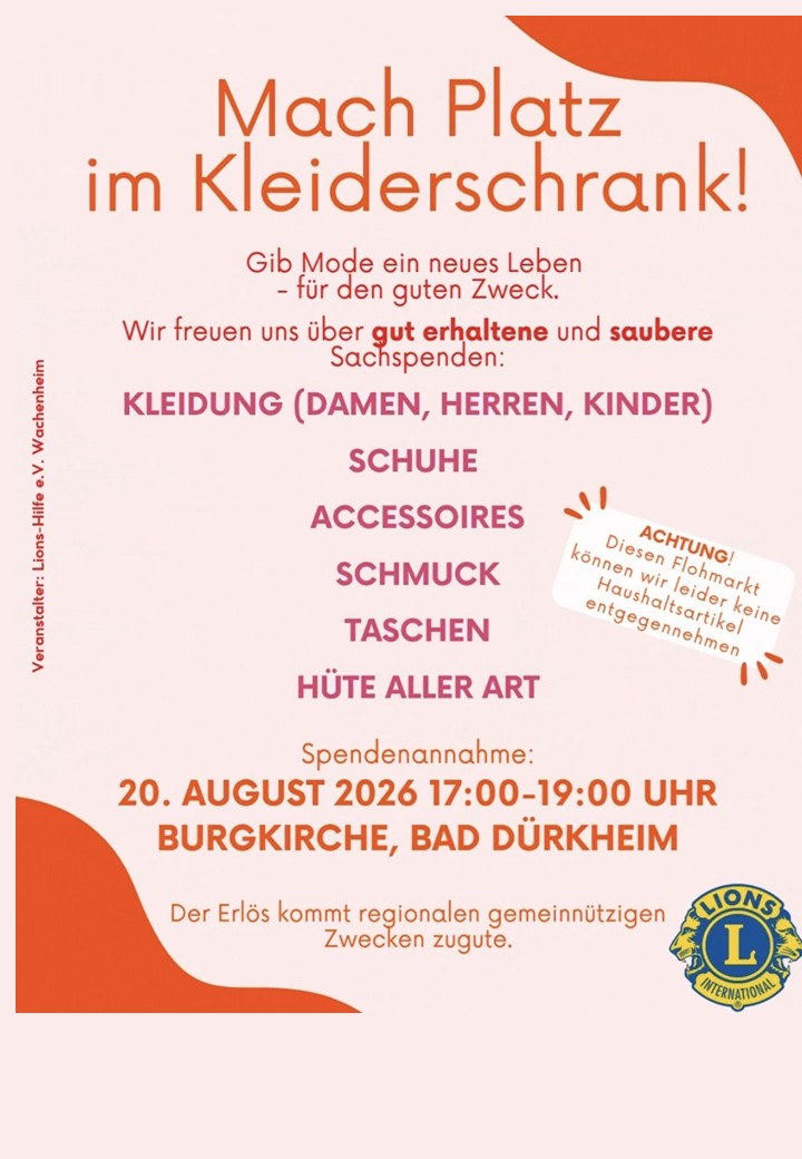Annahme Kleiderspenden